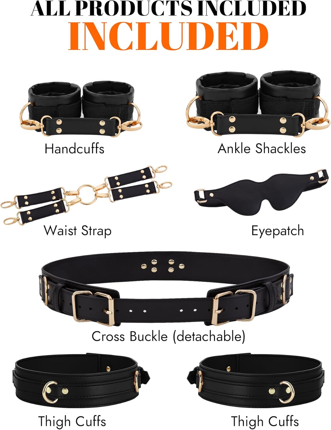 Lori™ - Läder Bondage Set med Bälten & Handbojor