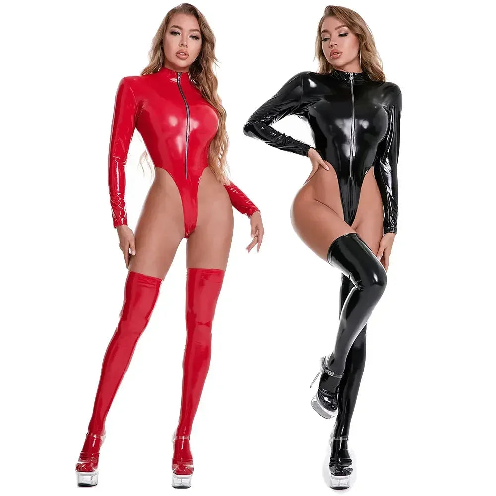 Gisa™ - Latex Zipper Bodysuit