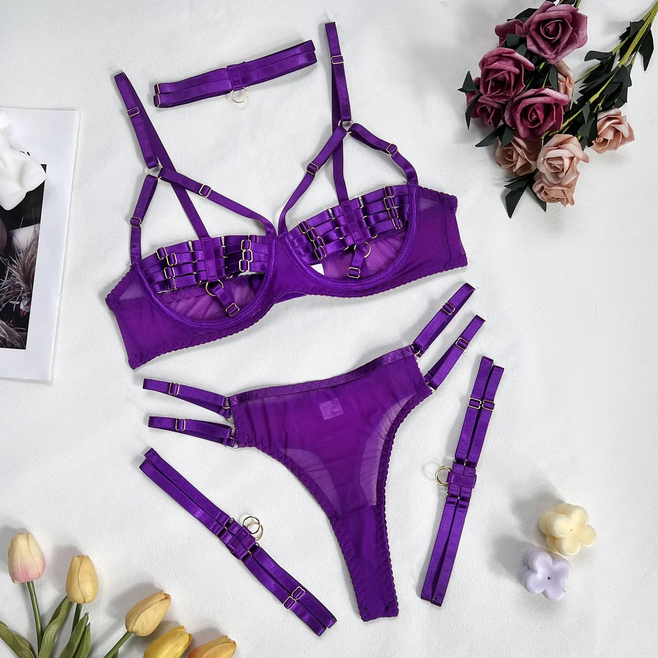 Maira™ - Velvet Allure Underklädesset i Sammet & Satin