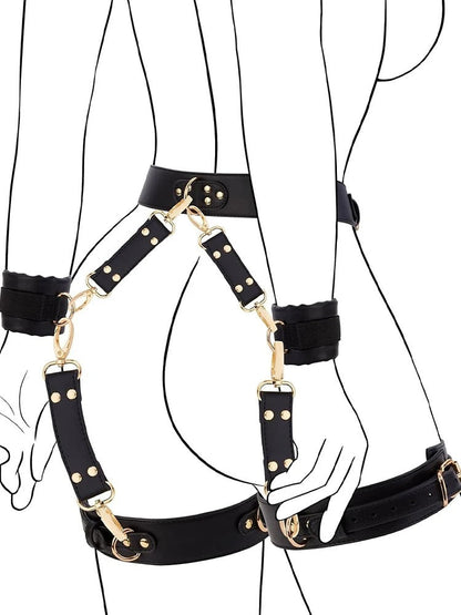 Lori™ - Läder Bondage Set med Bälten &amp; Handbojor