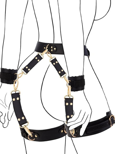 Lori™ - Läder Bondage Set med Bälten &amp; Handbojor