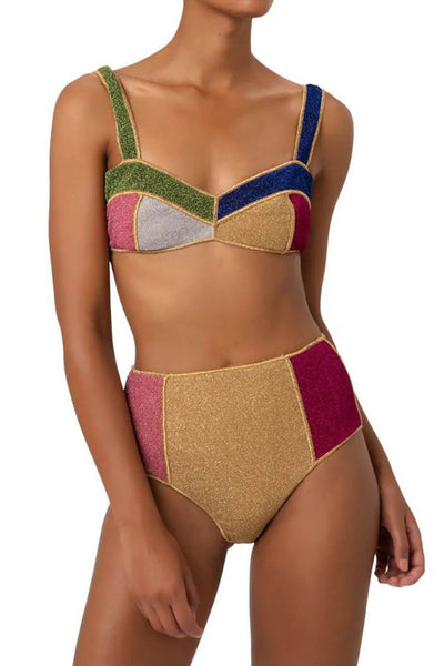 Wally™ - Colorful Metallic Bikini Set