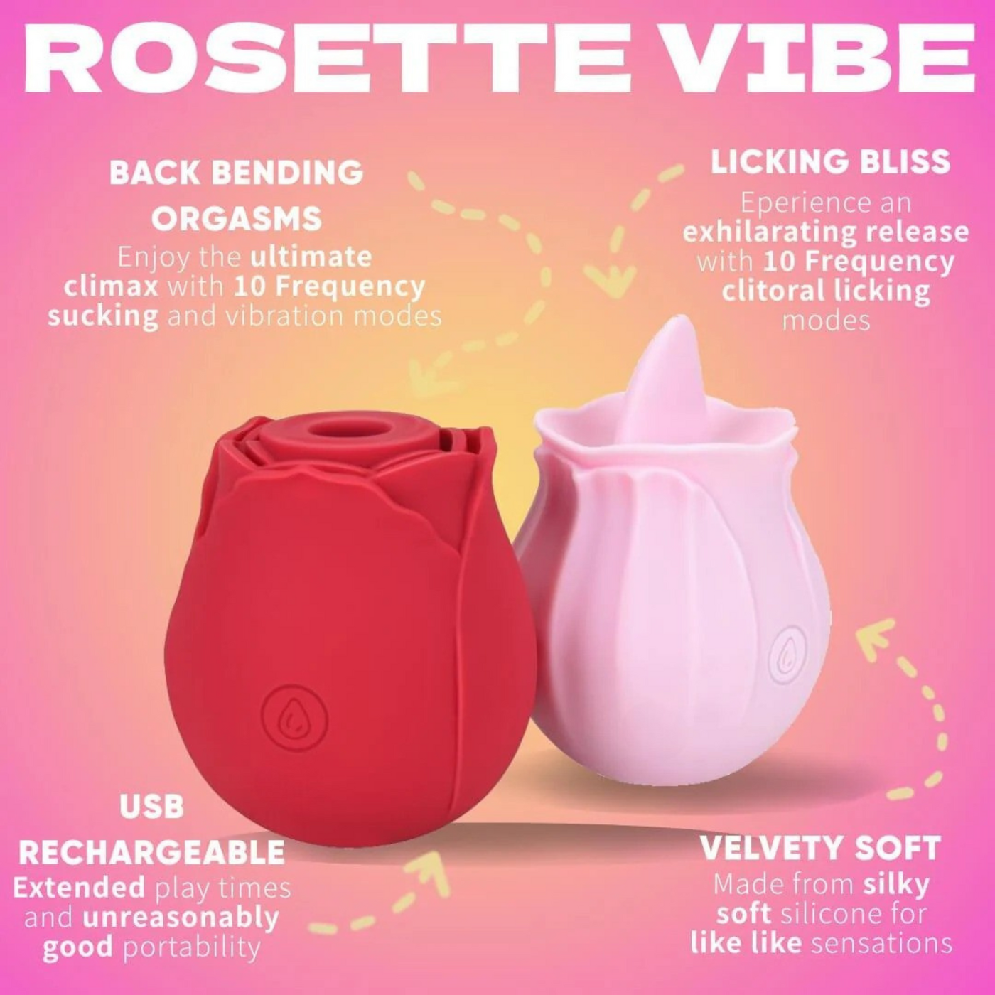 Rosette™ Vibe Rose Vibrator | Din Stund av Ren Avslappning