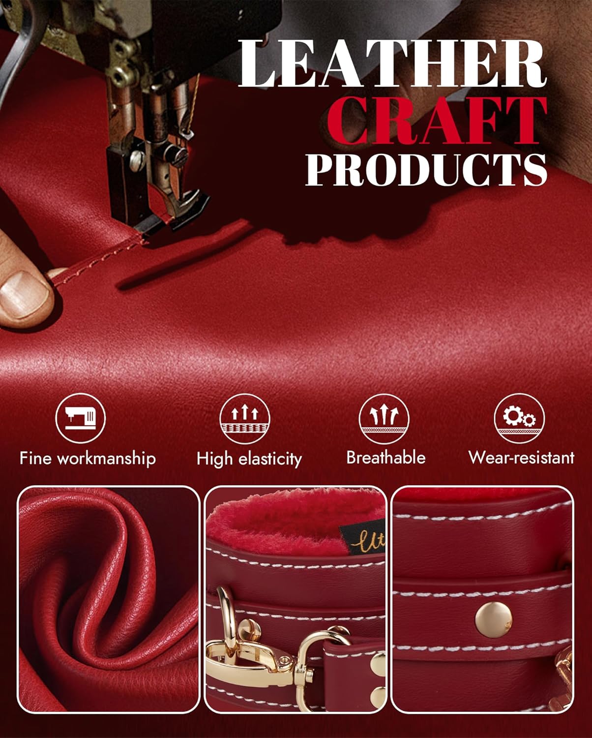 Lori™ - Läder Bondage Set med Bälten &amp; Handbojor