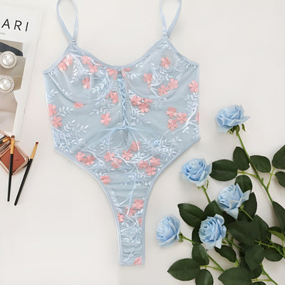 Isabella™ | Body med Blommönster Broderi