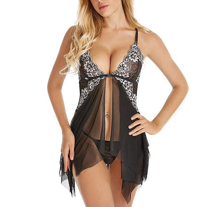 Seraphina™ - Transparent nattlinne med spetsdetaljer