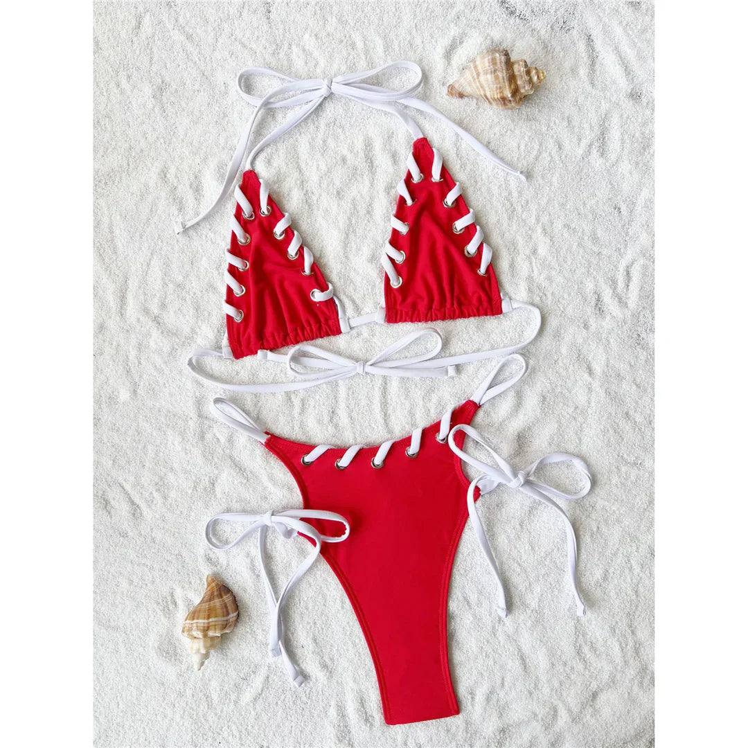 Vala™ - Crimson Ripple Bikini