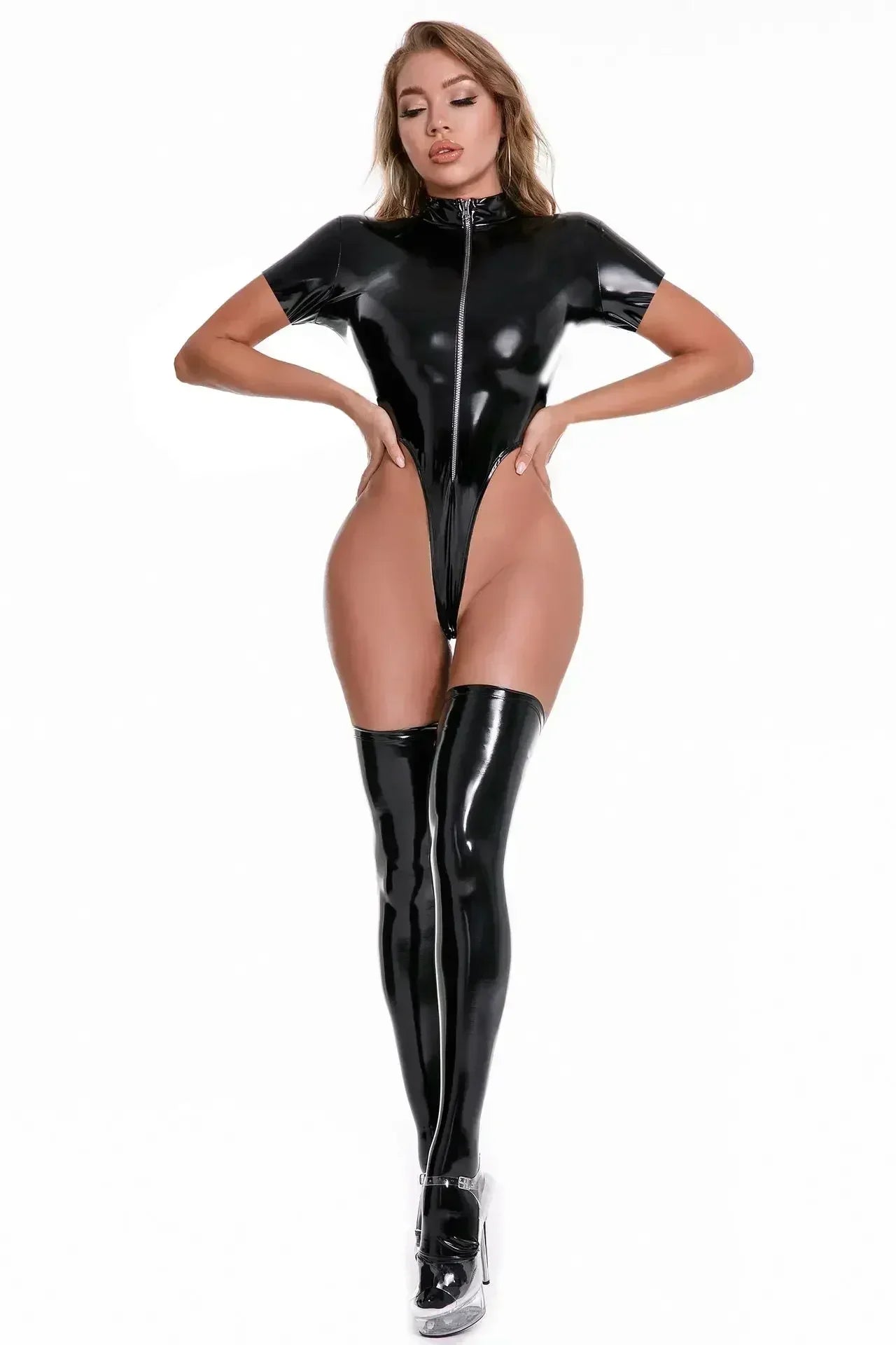 Gisa™ - Latex Zipper Bodysuit