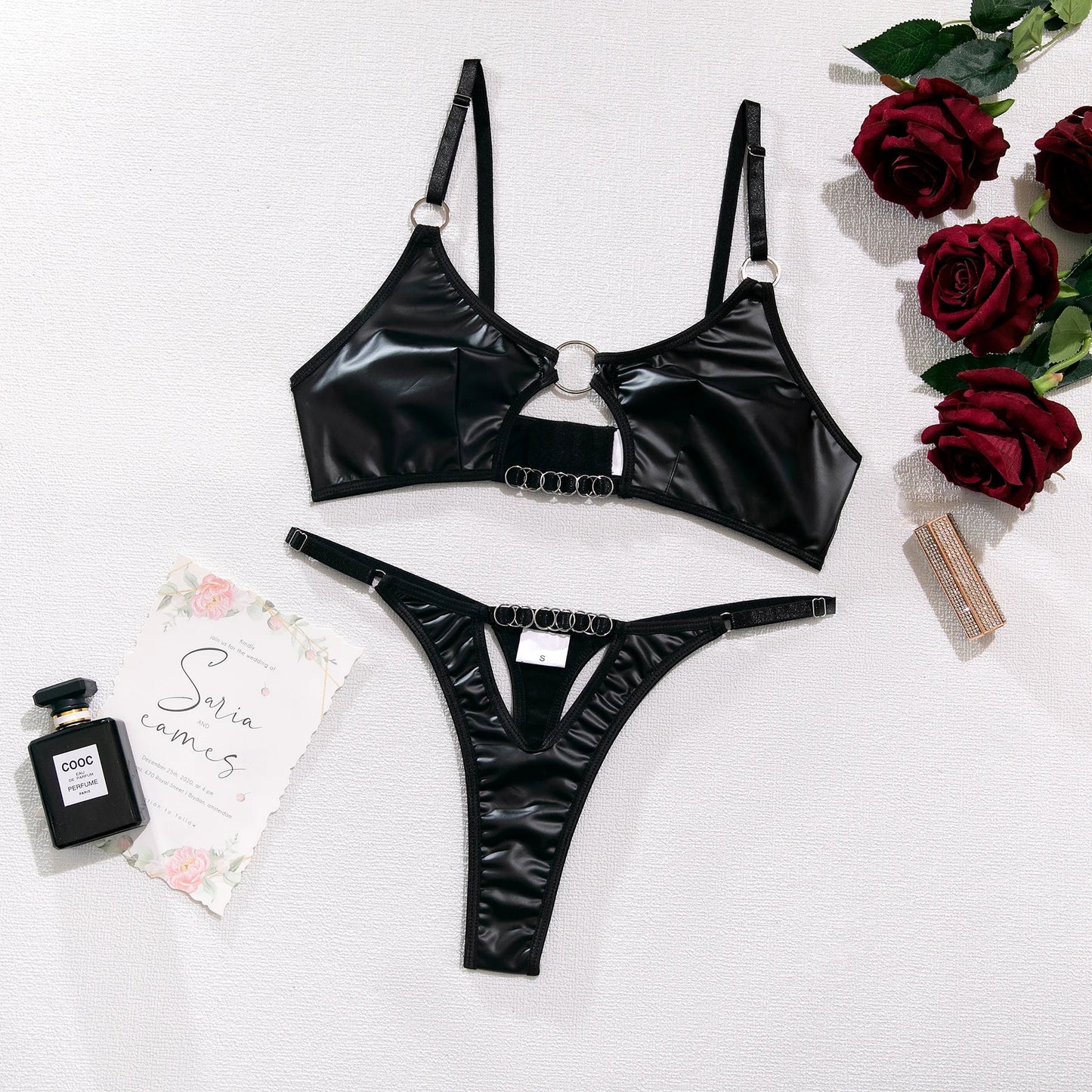 Pine™ - Sensuell Lingerieset med Hög Midja och V-ringning
