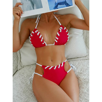 Vala™ - Crimson Ripple Bikini